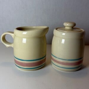 McCoy Stonecraft Creamer and Sugar Set